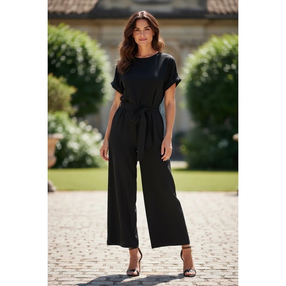 Everlane The Japanese Goweave Short Sleeve Jumpsuit Size 12 NWOT $249